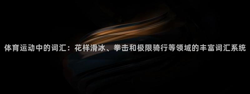 尊龙官方正版app集团E.ON：体育运动中的词汇：花样滑冰、